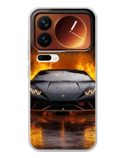 Чехол для Xiaomi 17 Pro с картинкой «Lamborghini в огне»