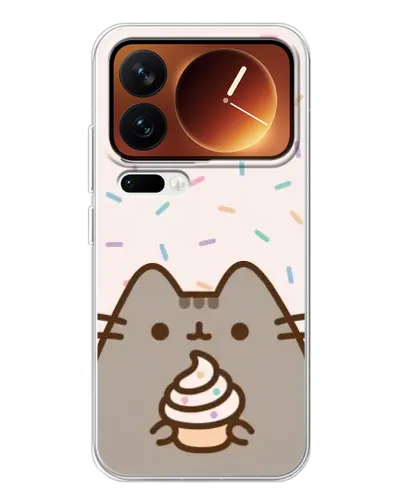 Чехол для Xiaomi 17 Pro с картинкой «Пушин с кексом»