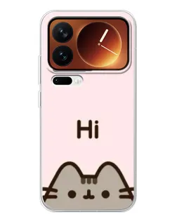 Чехол для Xiaomi 17 Pro с картинкой «Пушин говорит Hi»