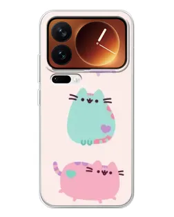 Чехол для Xiaomi 17 Pro с картинкой «Pusheen трио»