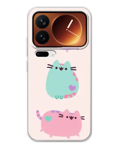 Чехол для Xiaomi 17 Pro с картинкой «Pusheen трио»
