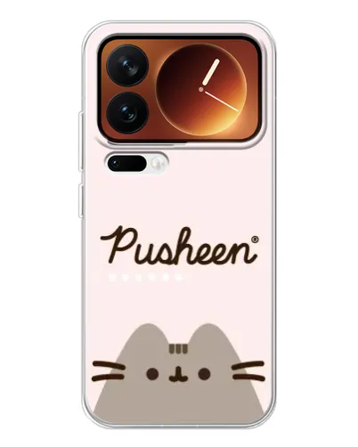 Чехол для Xiaomi 17 Pro с картинкой «Pusheen логотип»
