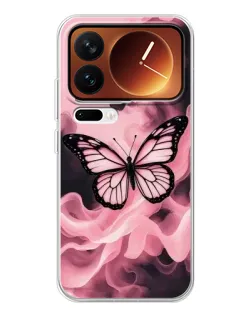 Чехол для Xiaomi 17 Pro с картинкой «Бабочка в дыму»