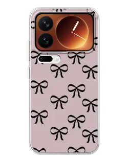 Чехол для Xiaomi 17 Pro с картинкой «Черные бантики»