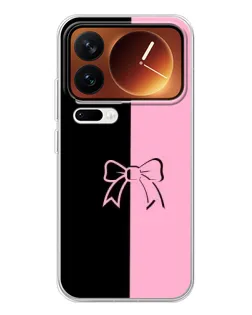 Чехол для Xiaomi 17 Pro с картинкой «Половинки банта»