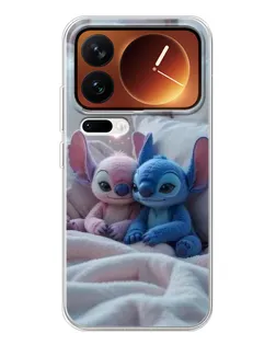 Чехол для Xiaomi 17 Pro с картинкой «Плюшевые Стич Ангел»