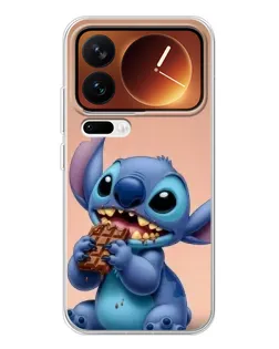 Чехол для Xiaomi 17 Pro с картинкой «Стич ест шоколад»