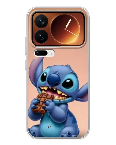 Чехол для Xiaomi 17 Pro с картинкой «Стич ест шоколад»