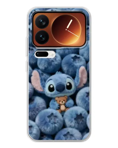 Чехол для Xiaomi 17 Pro с картинкой «Стич и голубика»