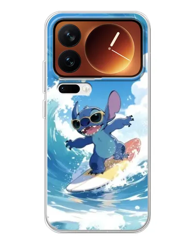Чехол для Xiaomi 17 Pro с картинкой «Стич на волне»