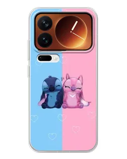 Чехол для Xiaomi 17 Pro с картинкой «Stitch и Angel Love»