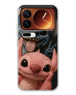 Чехол для Xiaomi 17 Pro с картинкой «Стич и Ангел»