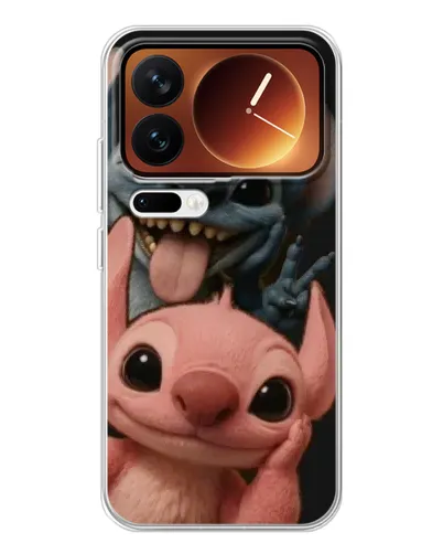 Чехол для Xiaomi 17 Pro с картинкой «Стич и Ангел»