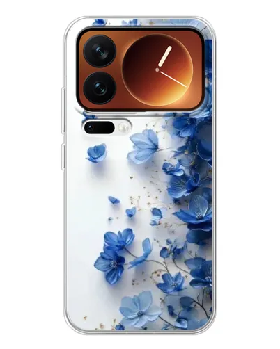 Чохол для Xiaomi 17 Pro з картинкою «Блакитний квітковий каскад»