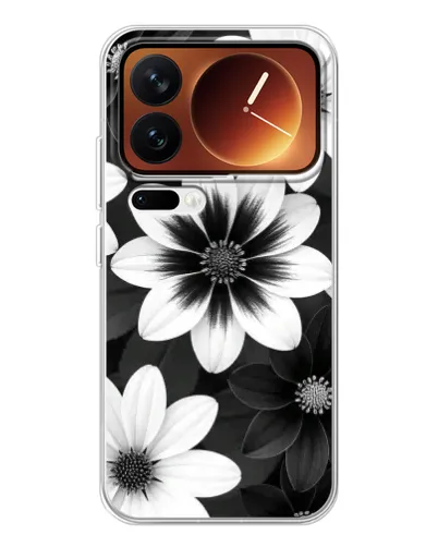 Чохол для Xiaomi 17 Pro з картинкою «Монохромні айстри»
