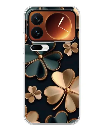 Чохол для Xiaomi 17 Pro з картинкою «Конюшина в золоті»