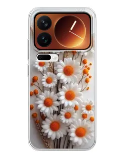 Чохол для Xiaomi 17 Pro з картинкою «Білі сухоцвіти»