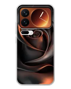Чохол для Xiaomi 17 Pro з картинкою «Шовкова чорна троянда»