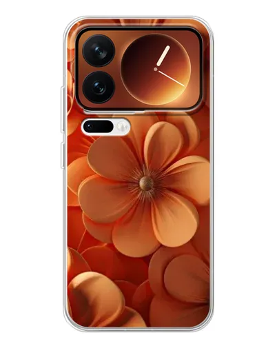 Чохол для Xiaomi 17 Pro з картинкою «Помаранчева макро квітка»