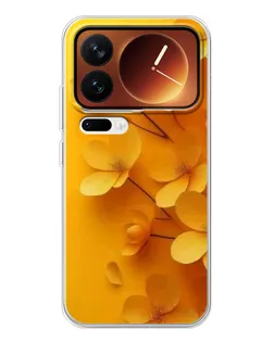 Чохол для Xiaomi 17 Pro з картинкою «Золоті пелюстки»