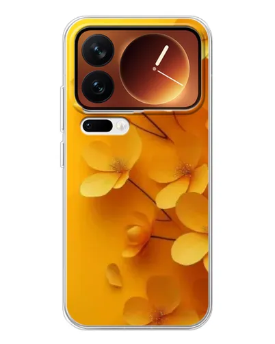 Чохол для Xiaomi 17 Pro з картинкою «Золоті пелюстки»