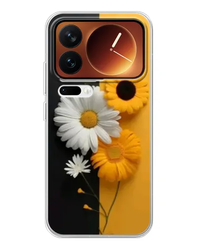 Чохол для Xiaomi 17 Pro з картинкою «Соняшник та ромашка»