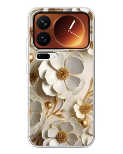 Чохол для Xiaomi 17 Pro з картинкою «Білі паперові квіти»