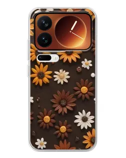 Чохол для Xiaomi 17 Pro з картинкою «Візерунок з маленьких соняшників»
