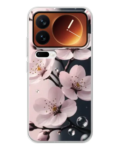 Чохол для Xiaomi 17 Pro з картинкою «Ніжня сакура та краплі» Чохол для Xiaomi 17 Pro з картинкою «Ніжня сакура та краплі»