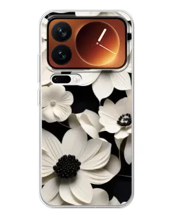 Чохол для Xiaomi 17 Pro з картинкою «Об'ємні білі квіти»