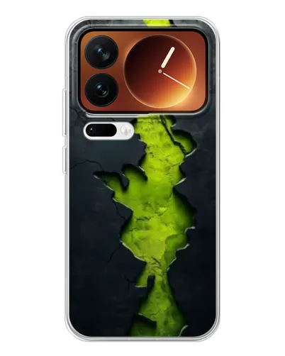 Чехол для Xiaomi 17 Pro с картинкой «Салатовый разлом скалы» Чехол для Xiaomi 17 Pro с картинкой «Салатовый разлом скалы»