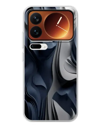 Чехол для Xiaomi 17 Pro с картинкой «Объемные синие складки» Чехол для Xiaomi 17 Pro с картинкой «Объемные синие складки»