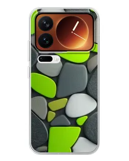 Чехол для Xiaomi 17 Pro с картинкой «Яркая неоновая галька»