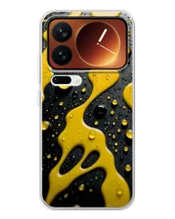 Чехол для Xiaomi 17 Pro с картинкой «Жидкое желтое золото»