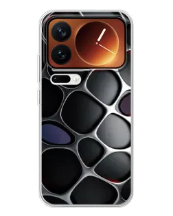 Чехол для Xiaomi 17 Pro с картинкой «Объемная темная решетка»