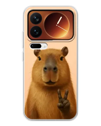 Чехол для Xiaomi 17 Pro с картинкой «Капибара виктория»