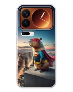 Чехол для Xiaomi 17 Pro с картинкой «Капи-мен супергерой»
