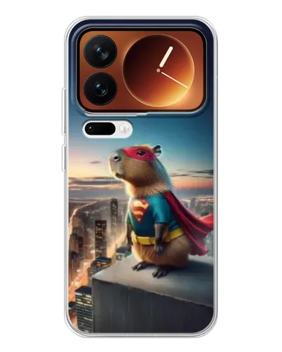 Чехол для Xiaomi 17 Pro с картинкой «Капи-мен супергерой»