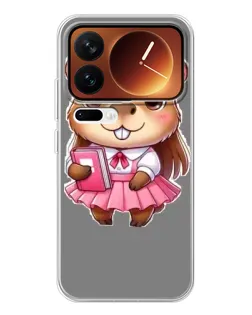 Чехол для Xiaomi 17 Pro с картинкой «Девочка капибара»