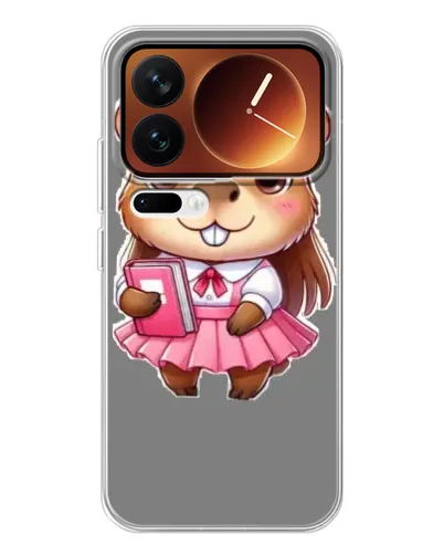 Чехол для Xiaomi 17 Pro с картинкой «Девочка капибара»