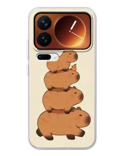 Чехол для Xiaomi 17 Pro с картинкой «Башня из капибар»