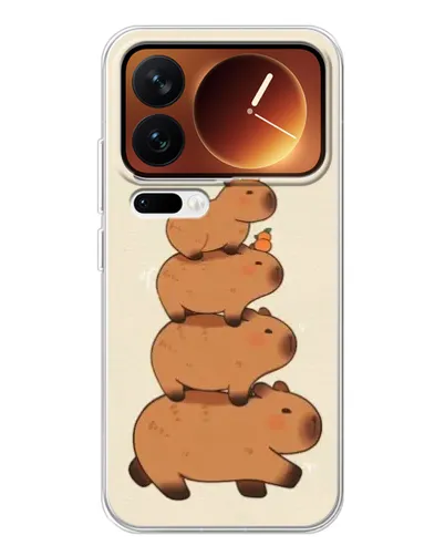 Чехол для Xiaomi 17 Pro с картинкой «Башня из капибар»