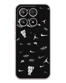Чехол для Xiaomi 17 с картинкой «Nike Black Pattern»