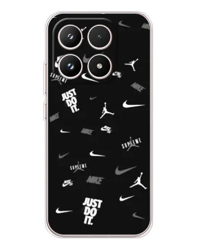 Чехол для Xiaomi 17 с картинкой «Nike Black Pattern»