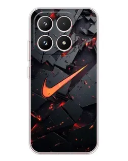 Чехол для Xiaomi 17 с картинкой «Nike — эффект разломов»