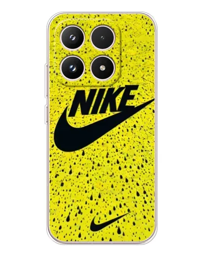 Чехол для Xiaomi 17 с картинкой «Желтый текстурный Nike»