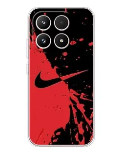 Чехол для Xiaomi 17 с картинкой «Красные брызги Nike»