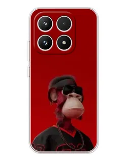 Чехол для Xiaomi 17 с картинкой «Bored Ape в красном»