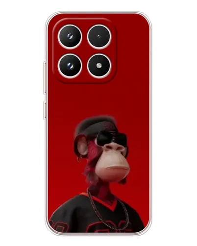 Чехол для Xiaomi 17 с картинкой «Bored Ape в красном»