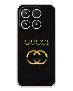 Чехол для Xiaomi 17 с картинкой «Золотой логотип Gucci»